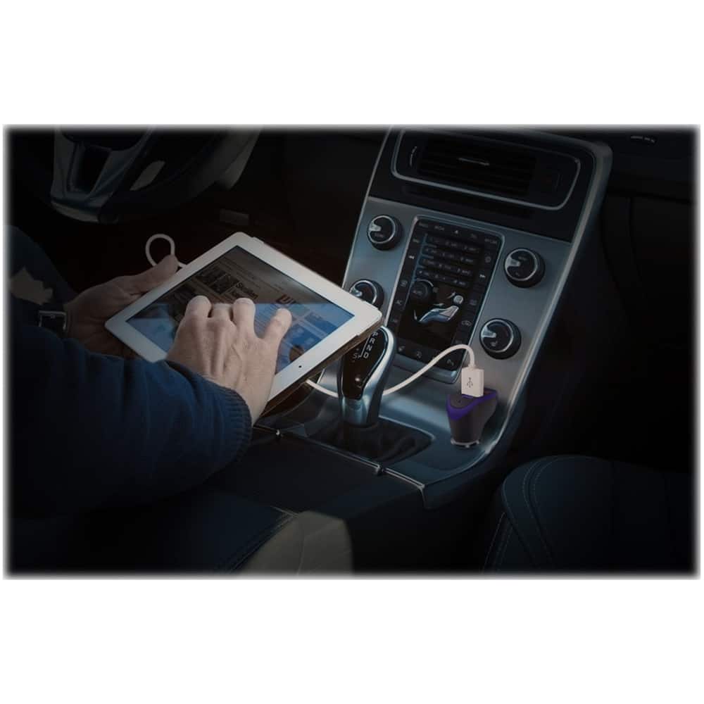 Alt View 14. RapidX - X3PD 3-Port Vehicle Charger with Two 17W USB Ports and One 18W USB-C Port, 35W Max Output - Blue.