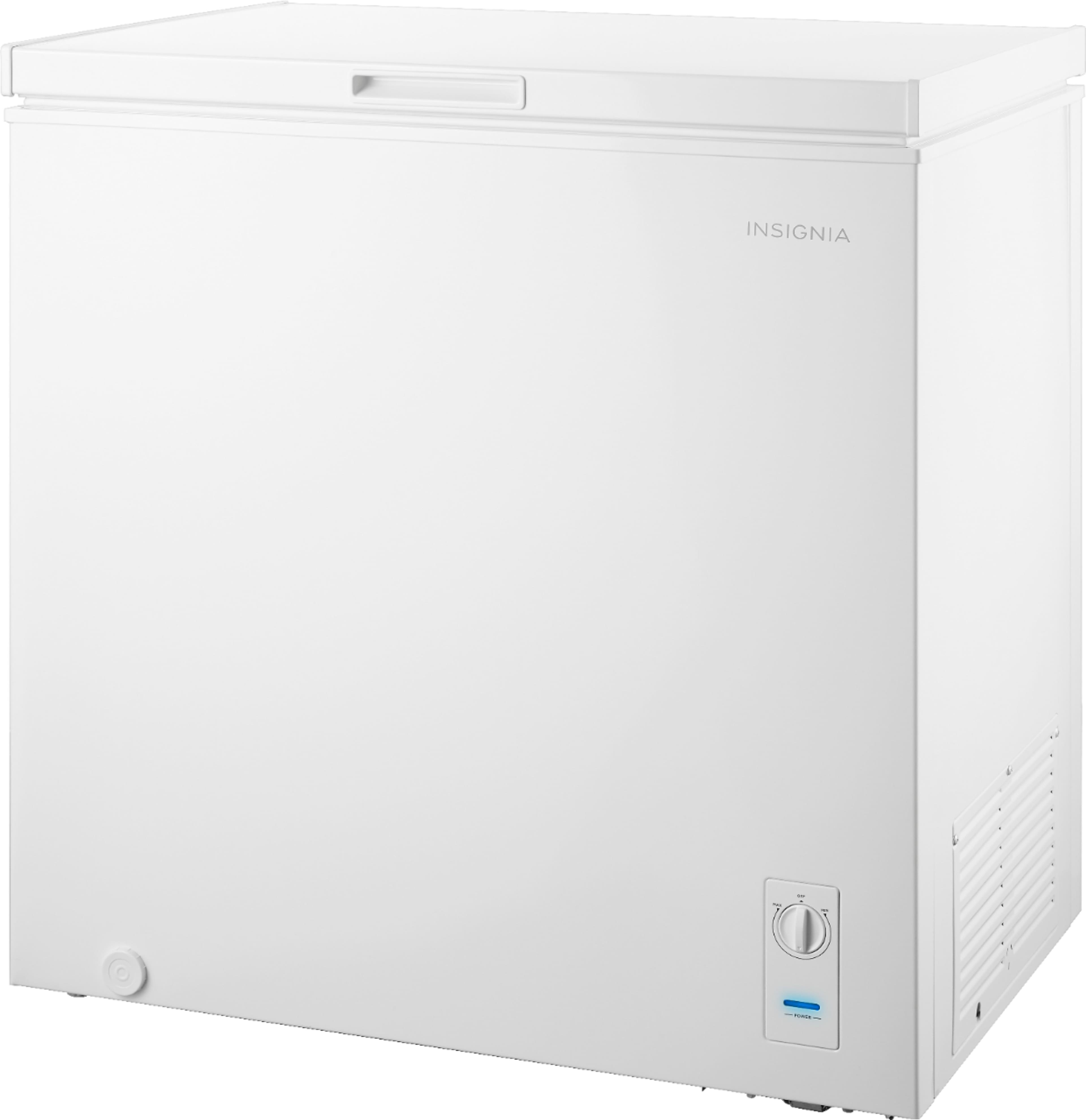 Left. Insignia™ - 7.0 Cu. Ft. Garage Ready-Chest Freezer - White.