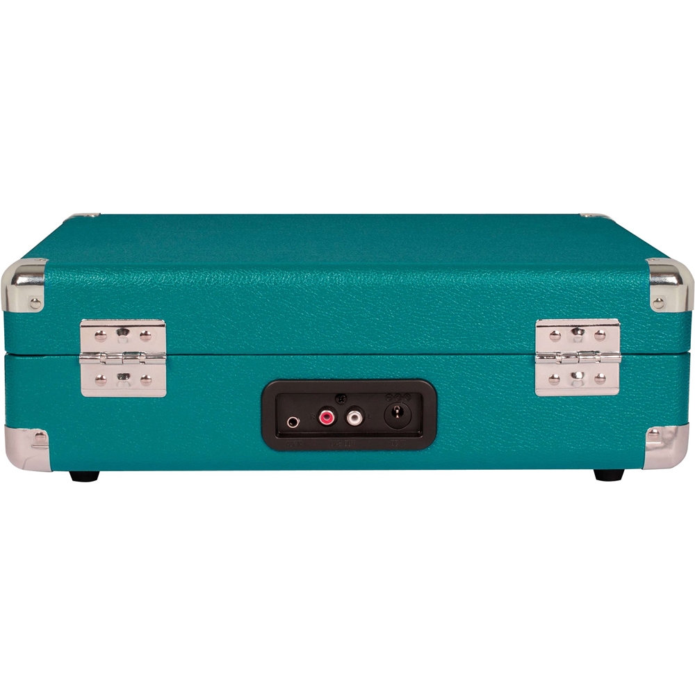 Back View: Crosley - Cruiser Deluxe Bluetooth Stereo Turntable - Teal
