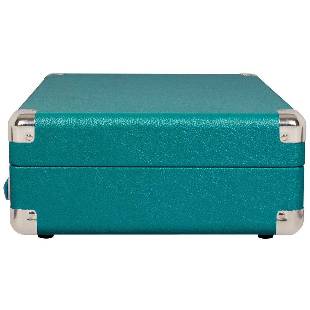 Angle View: Crosley - Cruiser Deluxe Bluetooth Stereo Turntable - Teal