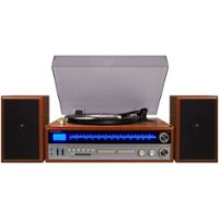 Crosley - 1975T Bluetooth Stereo Audio System - Silver/Gold/Brown/Black - Front_Zoom