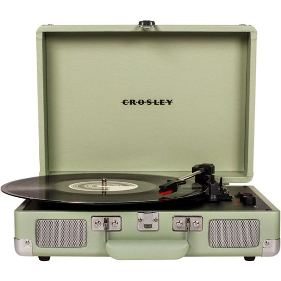Front Zoom. Crosley - Cruiser Deluxe Bluetooth Stereo Turntable - Mint.