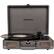 Front. Crosley - Cruiser Deluxe Bluetooth Stereo Turntable - Slate/Gunmetal.