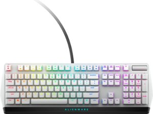 Alienware - AW510K Full-size Wired Mechanical CHERRY MX Low Profile Red Switch Gaming Keyboard with RGB Back Lighting - Lunar Light