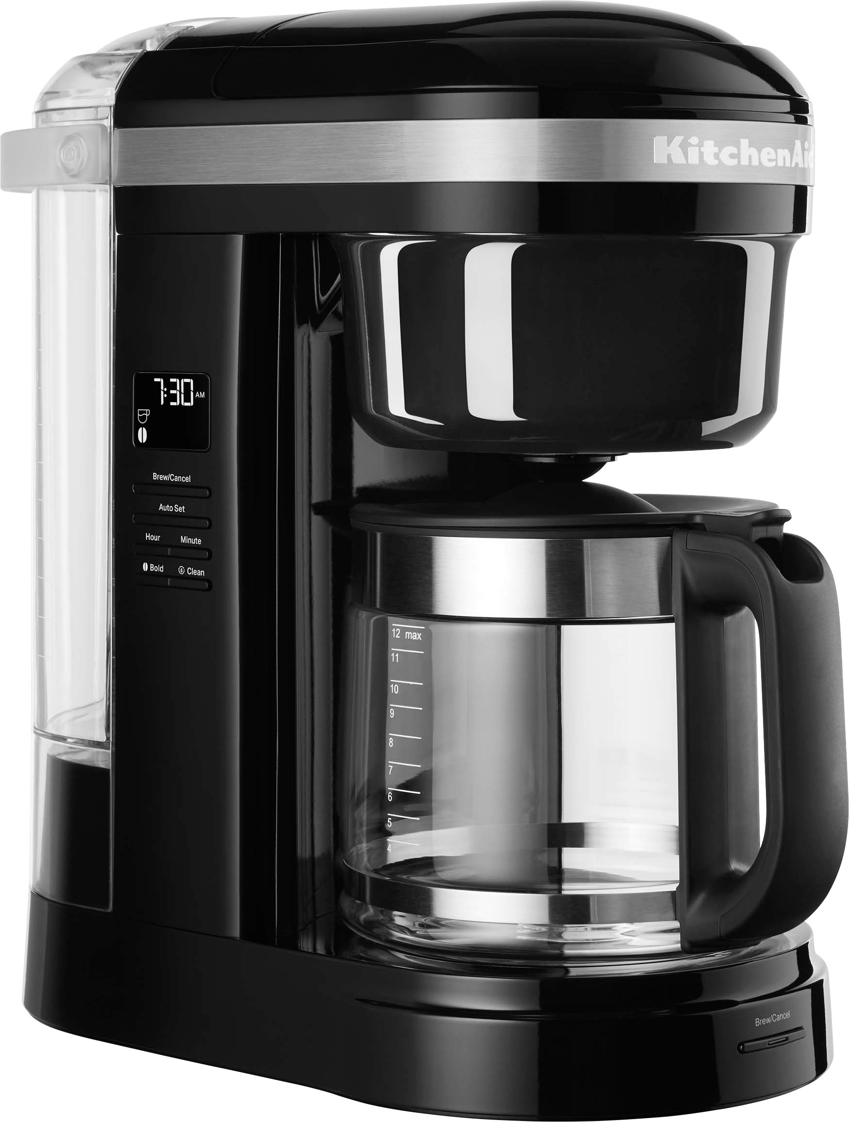KitchenAid - 12 Cup Drip Coffee Maker with Spiral Showerhead - KCM1208 - Onyx Black