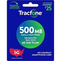 Tracfone - $25 Smartphone 500 MB Plan (Email Delivery) [Digital] - Front_Zoom