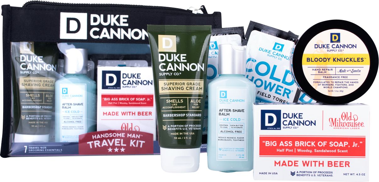 Angle View: Duke Cannon Supply TRAVELSET1 Handsome Man Travel Kit