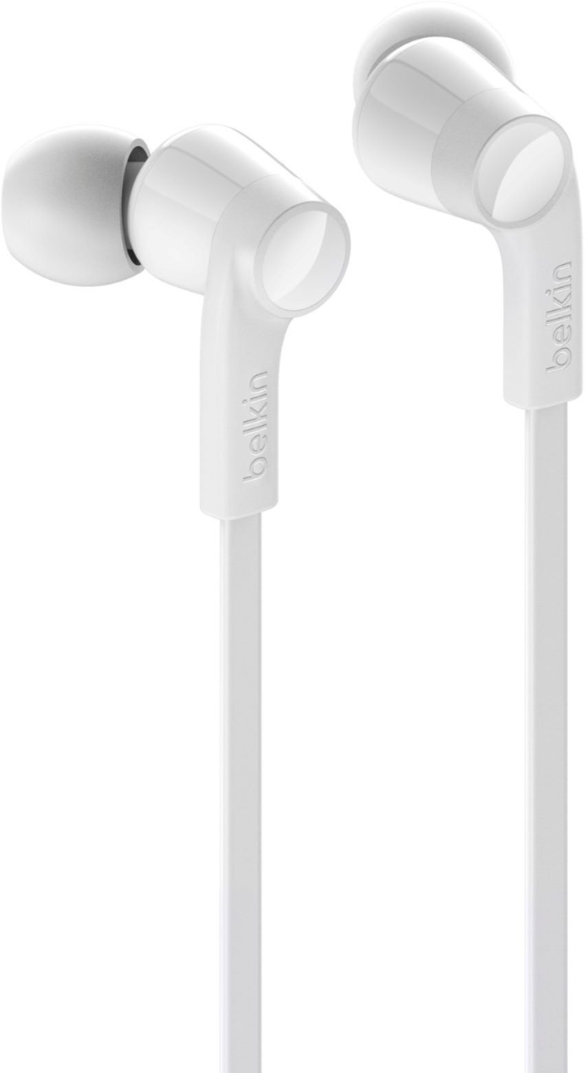 Best Buy: Belkin Rockstar headphones with Lightning Connector White ...