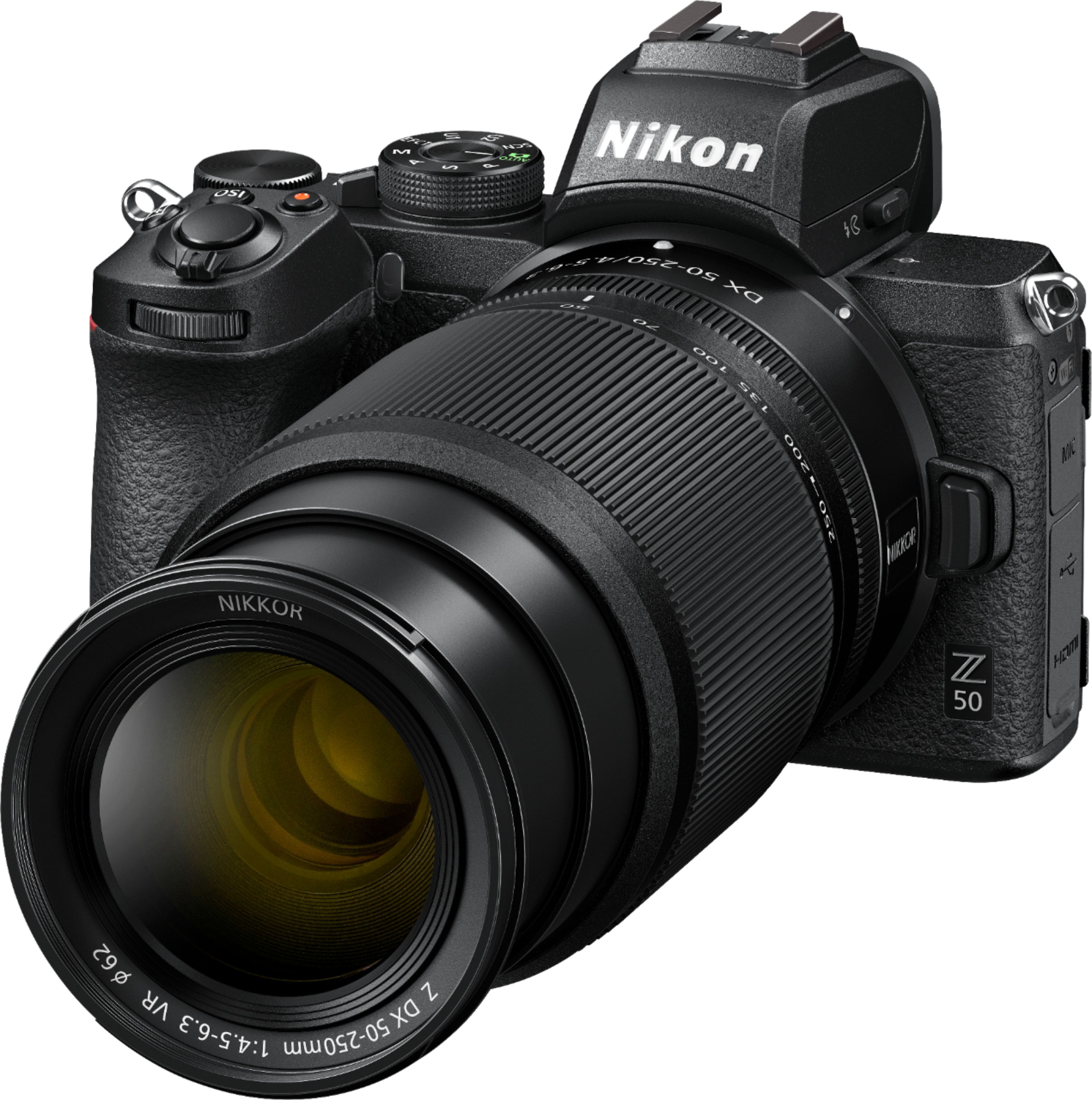 Nikon Z50 Mirrorless Camera Two Lens Kit with NIKKOR Z DX 16-50mm f/3.5-6.3  VR and NIKKOR Z DX 50-250mm f/4.5-6.3 VR Lenses Black 1632 - Best Buy