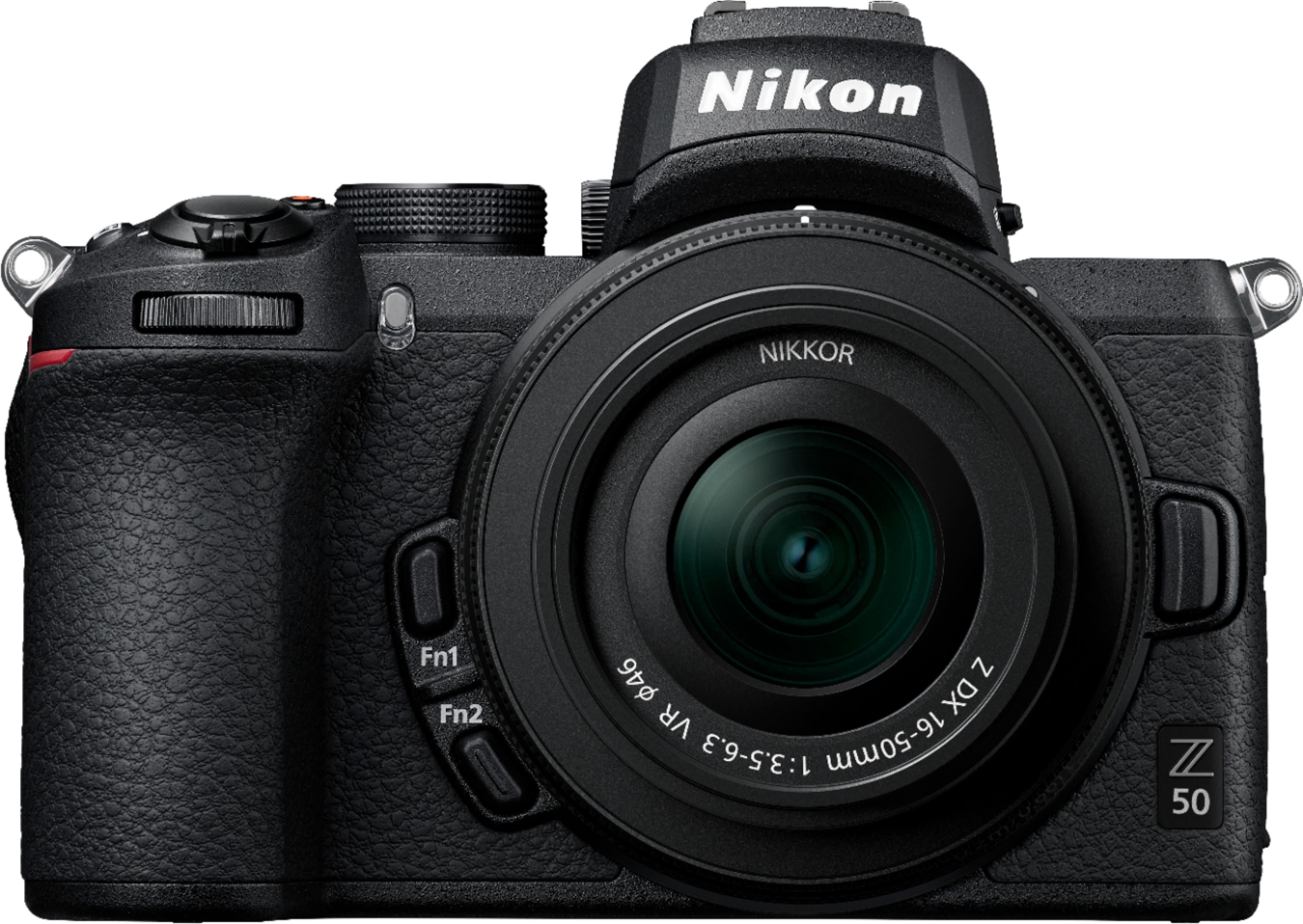 Front. Nikon - Z50 Mirrorless 4K Video Camera with NIKKOR Z DX 16-50mm f/3.5-6.3 VR Lens - Black.