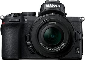 Nikon - Z50 Mirrorless Camera with NIKKOR Z DX 16-50mm f/3.5-6.3 VR Lens - Black - Front_Zoom