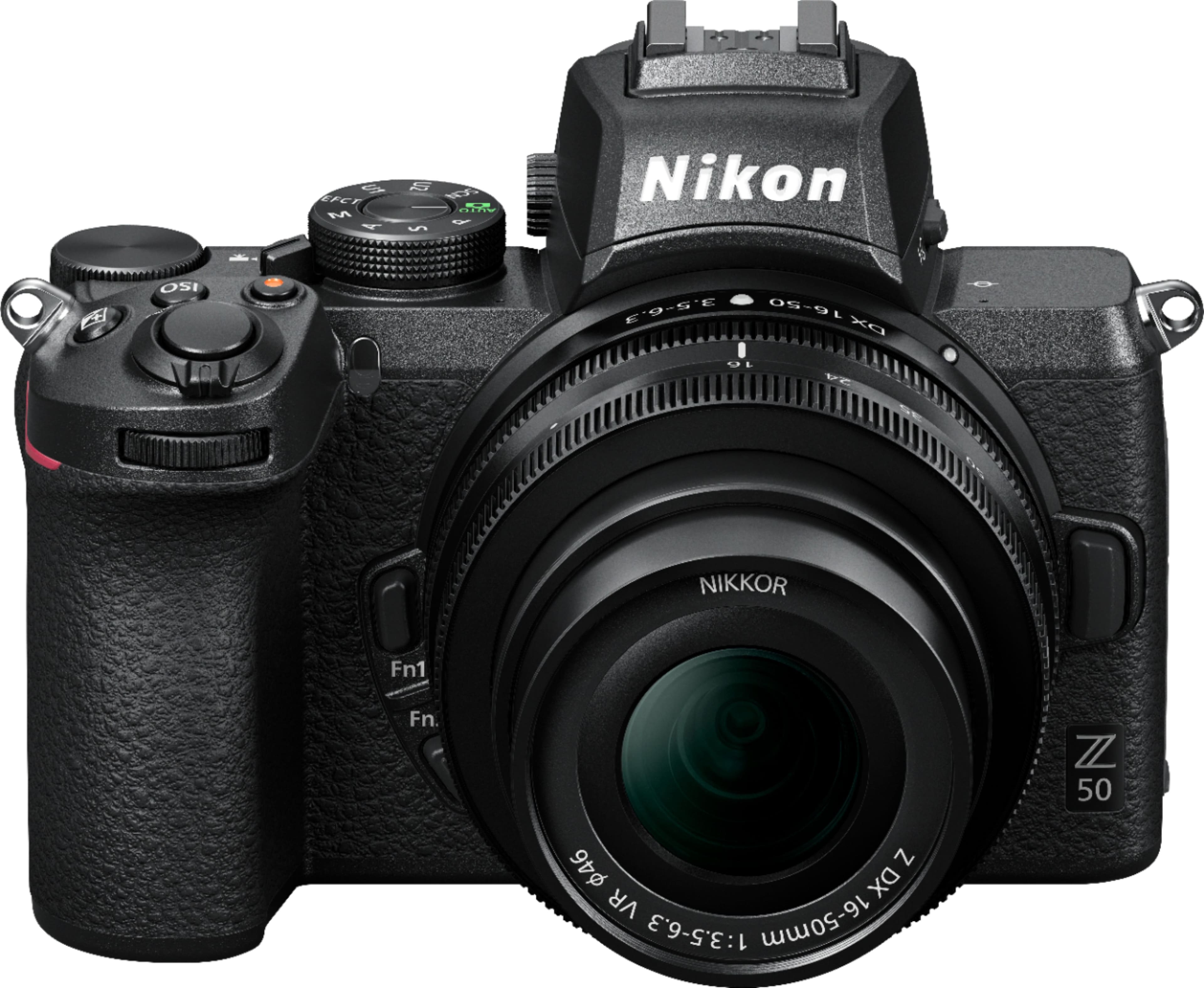 Alt View 1. Nikon - Z50 Mirrorless 4K Video Camera with NIKKOR Z DX 16-50mm f/3.5-6.3 VR Lens - Black.