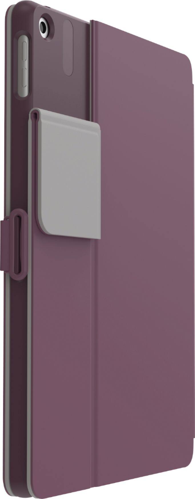 Angle. Speck - Balance Folio Case for Apple iPad 10.2" (7th, 8th, & 9th Gen 2021) - Plumberry Purple.