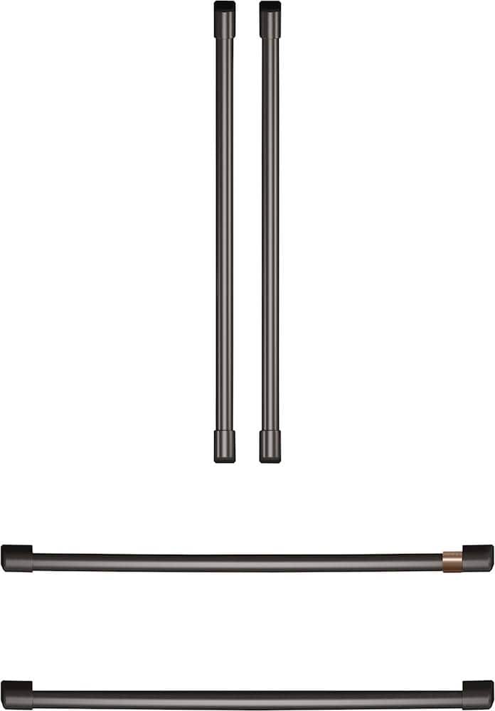 Handle Kit for Select Café French Door Refrigerators - Brushed Black - Front_Zoom