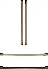 Front. Café - Handle Kit for Select Café French Door Refrigerators - Brushed Bronze.