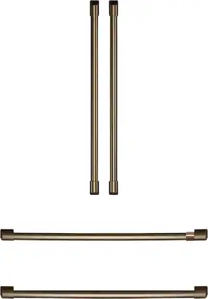 Front. Café - Handle Kit for Select Café French Door Refrigerators - Brushed Bronze.