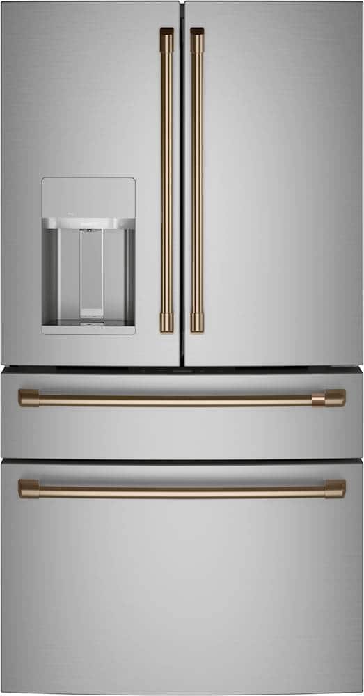 Alt View 12. Café - Handle Kit for Select Café French Door Refrigerators - Brushed Bronze.
