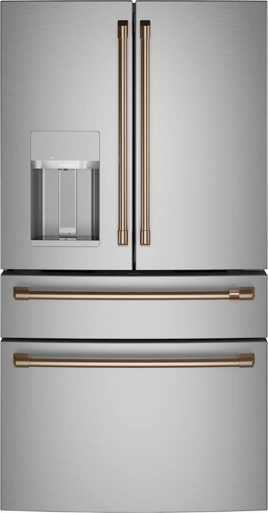 Alt View 12. Café - Handle Kit for Select Café French Door Refrigerators - Brushed Bronze.