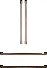 Front. Café - Handle Kit for Select Café French Door Refrigerators - Brushed Copper.