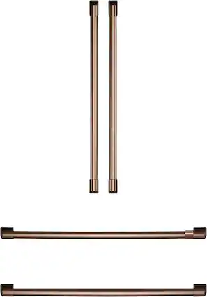 Front. Café - Handle Kit for Select Café French Door Refrigerators - Brushed Copper.