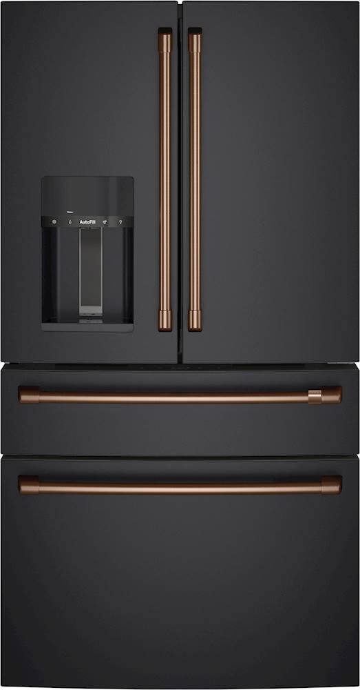 Alt View 11. Café - Handle Kit for Select Café French Door Refrigerators - Brushed Copper.