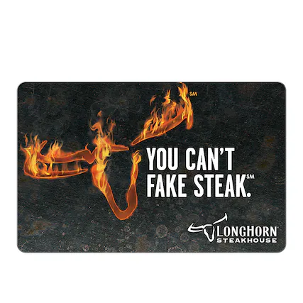 Front. Longhorn Steakhouse - $25 Gift Card.