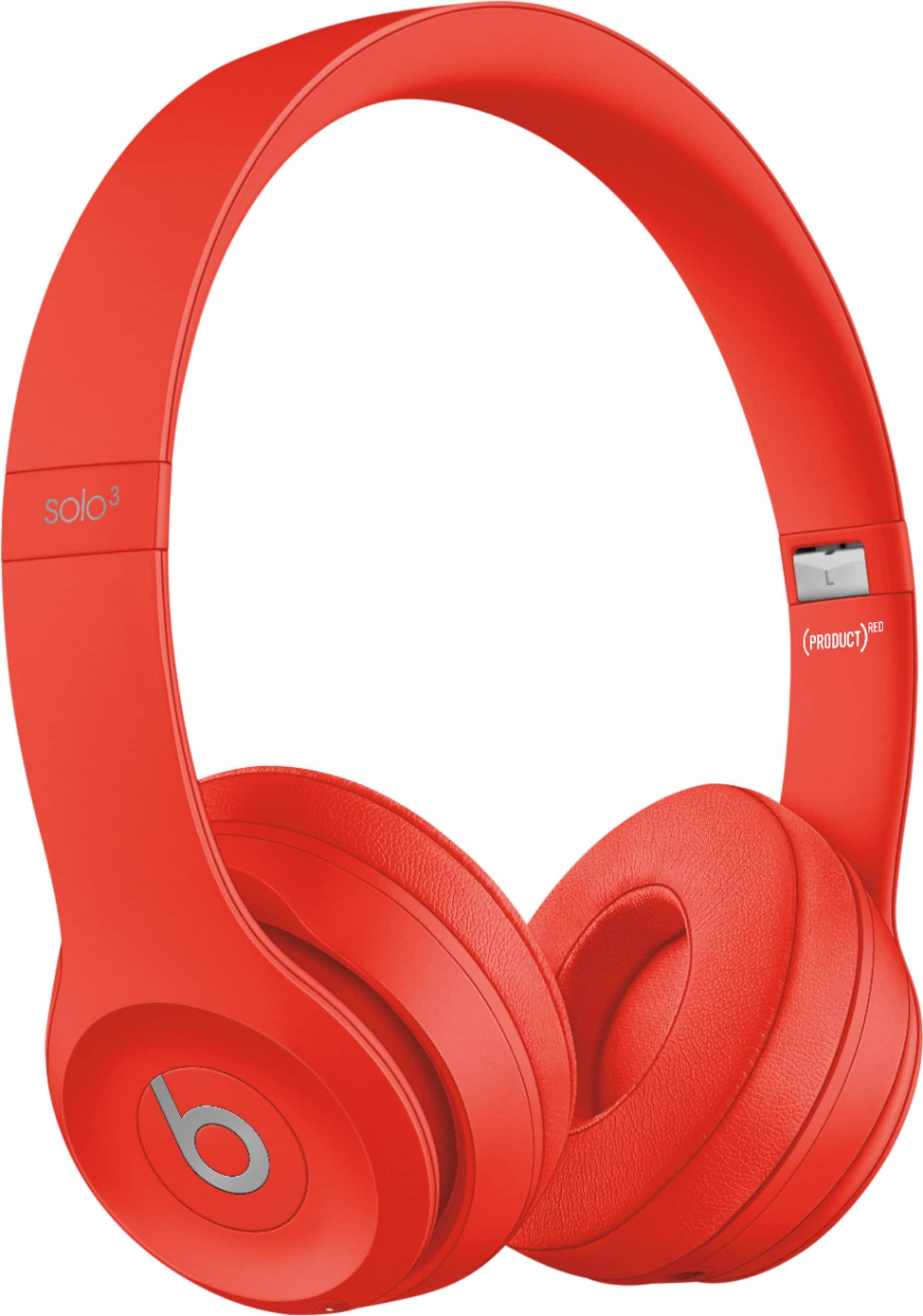 Beats - Solo³ Wireless On-Ear Headphones - (PRODUCT)RED Citrus Red - Front_Zoom