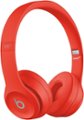 Front. Beats - Solo³ Wireless On-Ear Headphones - (PRODUCT)RED Citrus Red.