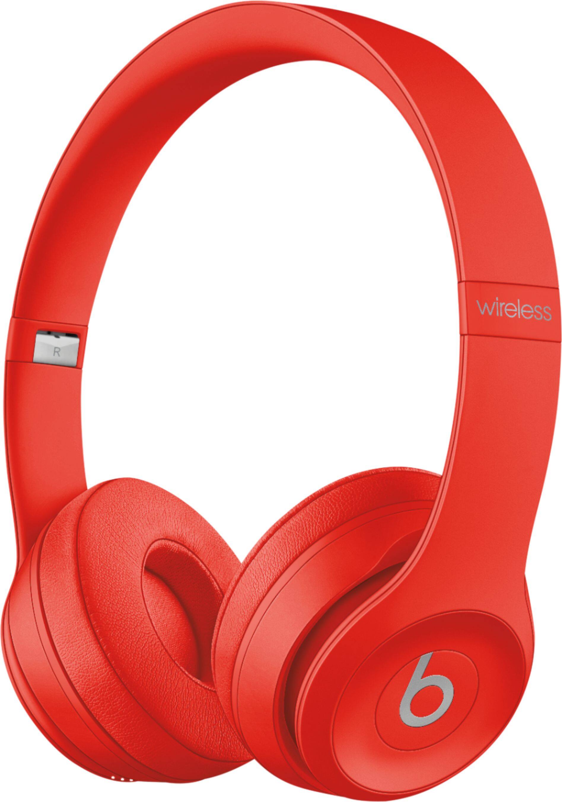 Alt View 11. Beats - Solo³ Wireless On-Ear Headphones - (PRODUCT)RED Citrus Red.