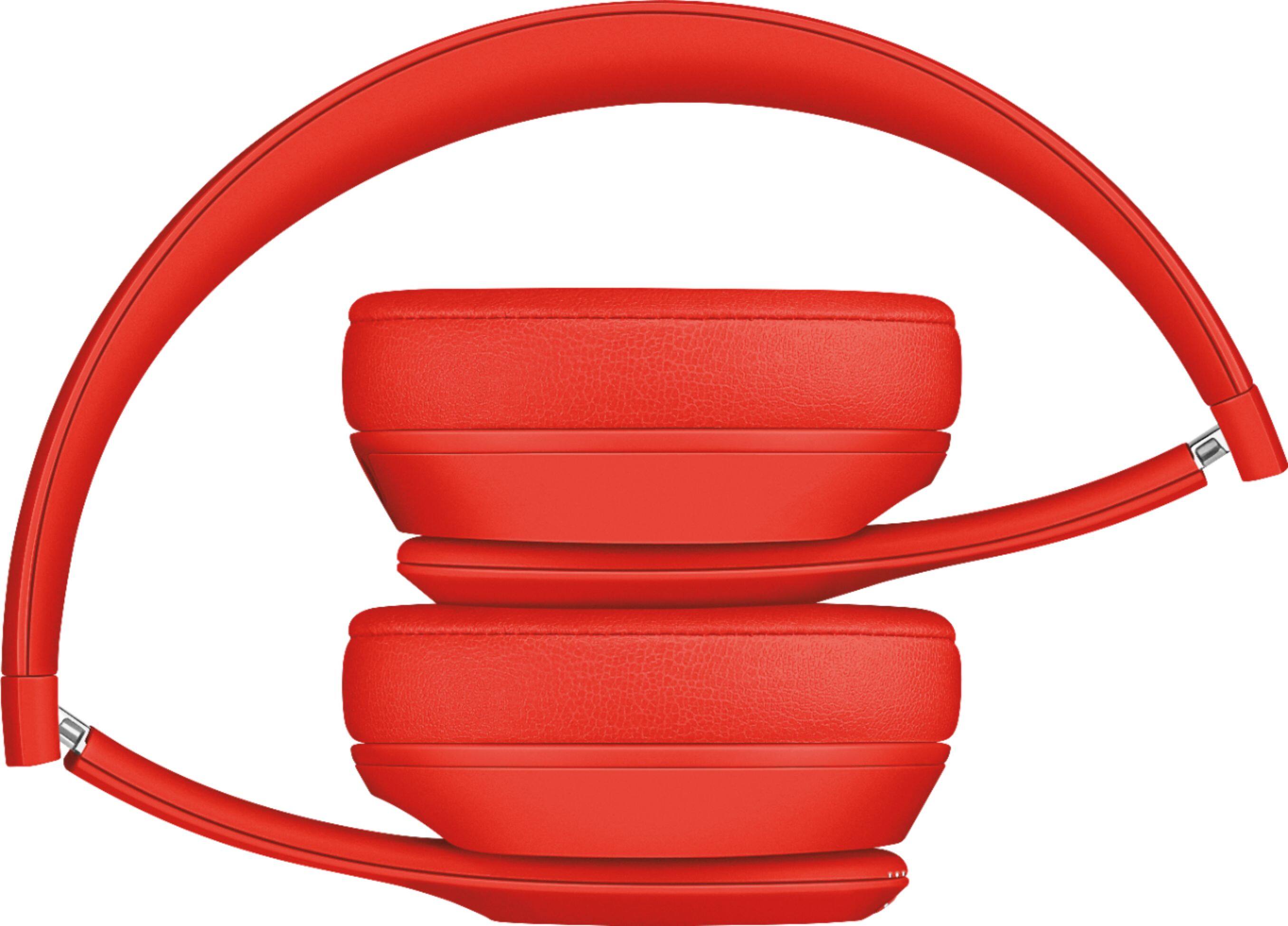 Alt View 12. Beats - Solo³ Wireless On-Ear Headphones - (PRODUCT)RED Citrus Red.