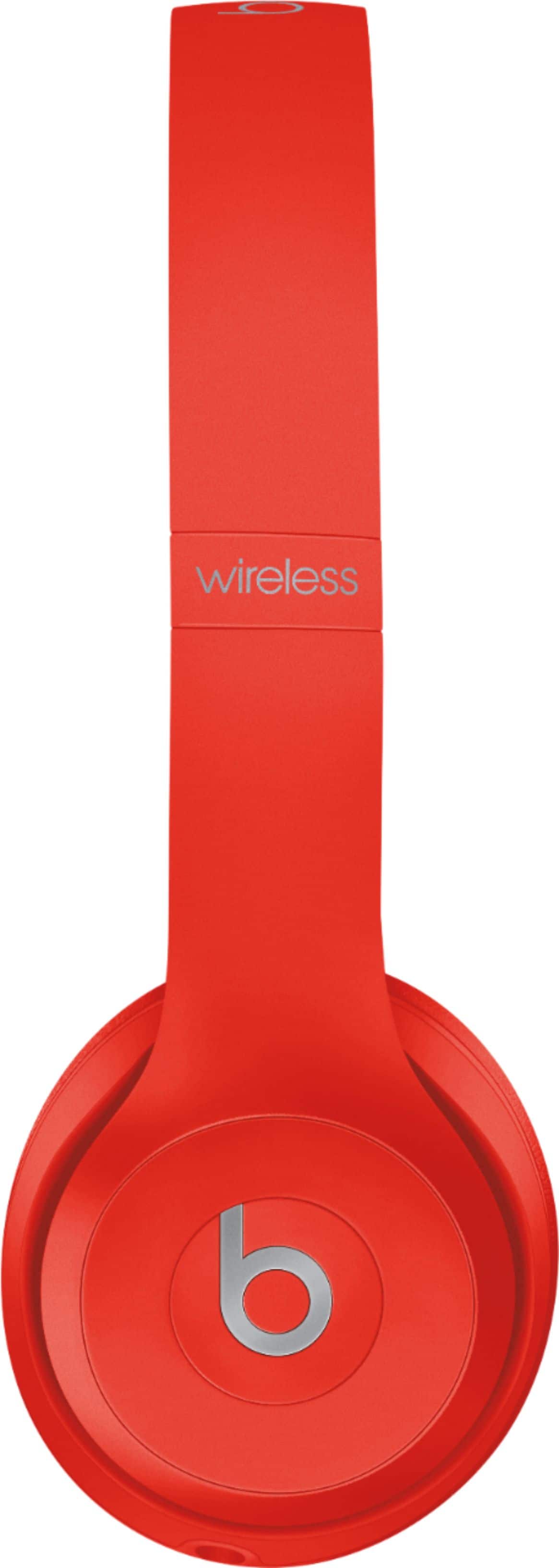 Alt View 14. Beats - Solo³ Wireless On-Ear Headphones - (PRODUCT)RED Citrus Red.