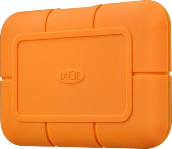Front Zoom. LaCie - Rugged 1TB External USB-C, USB 3.2 Portable Solid State Drive with Rescue Data Recovery Services - Orange.