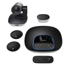 Alt View 11. Logitech - GROUP Videoconferencing System Bundle with Expansion Microphones for Mid to Large-sized Meeting Rooms - Black.