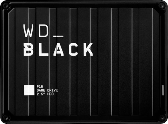 Front. WD - BLACK P10 5TB External USB 3.2 Gen 1 Portable Hard Drive - Black.
