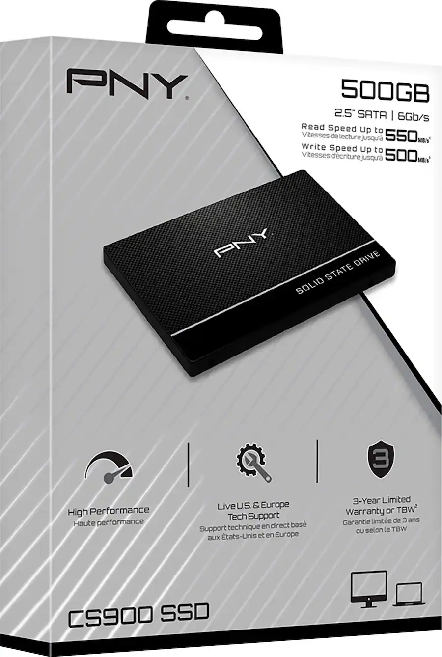 PNY CS900 500GB Internal SSD SATA SSD7CS900-500-RB Best Buy