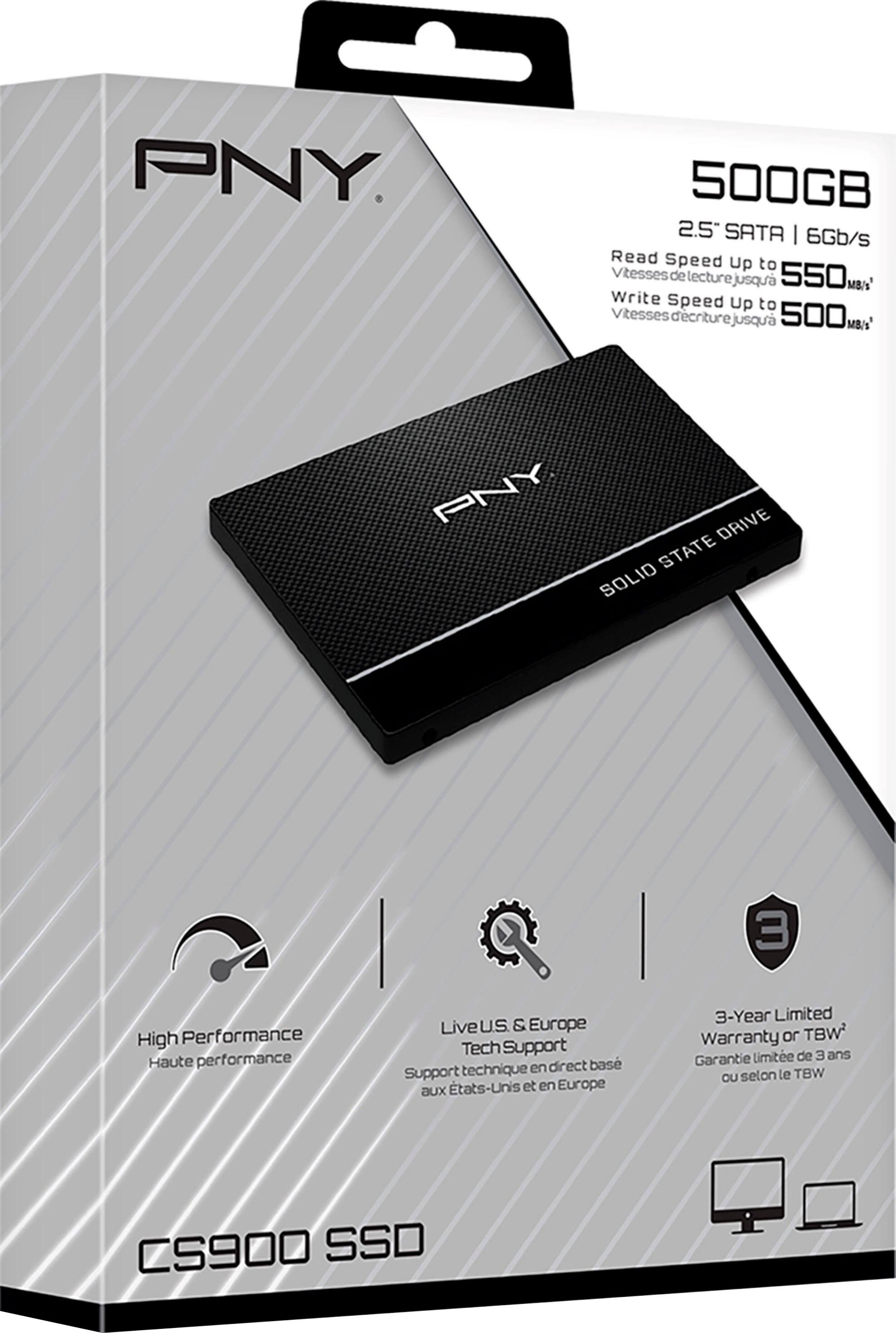 Alt View 21. PNY - CS900 500GB Internal SSD SATA - Black.