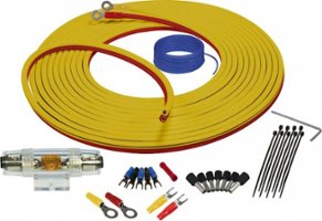 Stinger - 9.8’ 8GA Marine Amplifier Power Installation Kit - Yellow/Red - Front_Zoom