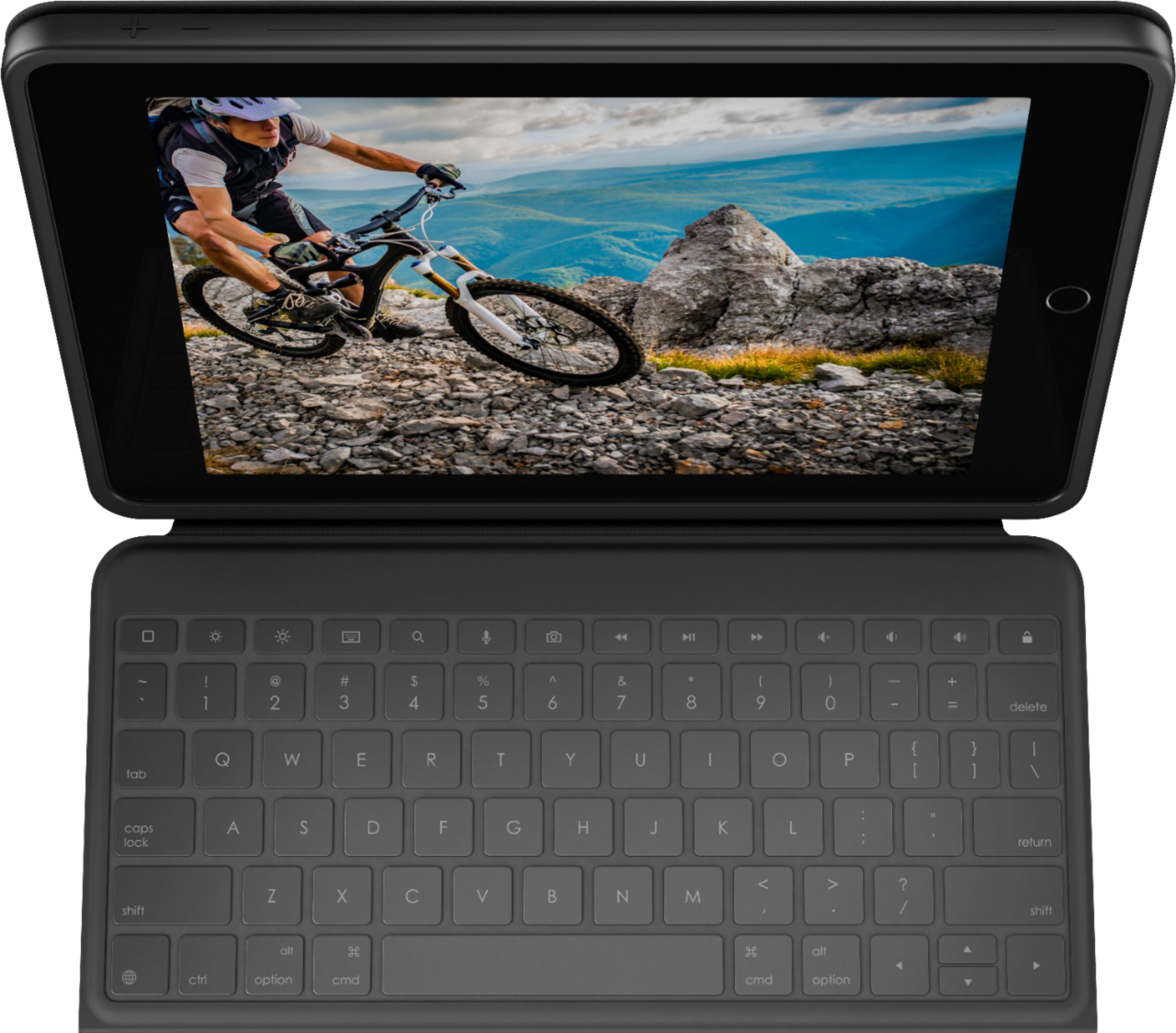 Logitech - Rugged Folio Keyboard Folio for Apple iPad (7th, 8th & 9th Gen)  with Durable Spill-Proof Design - Graphite
