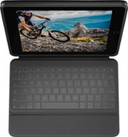 Logitech - Rugged Folio Keyboard Folio for Apple iPad (7th, 8th & 9th Gen) with Durable Spill-Proof Design - Graphite - Front_Zoom