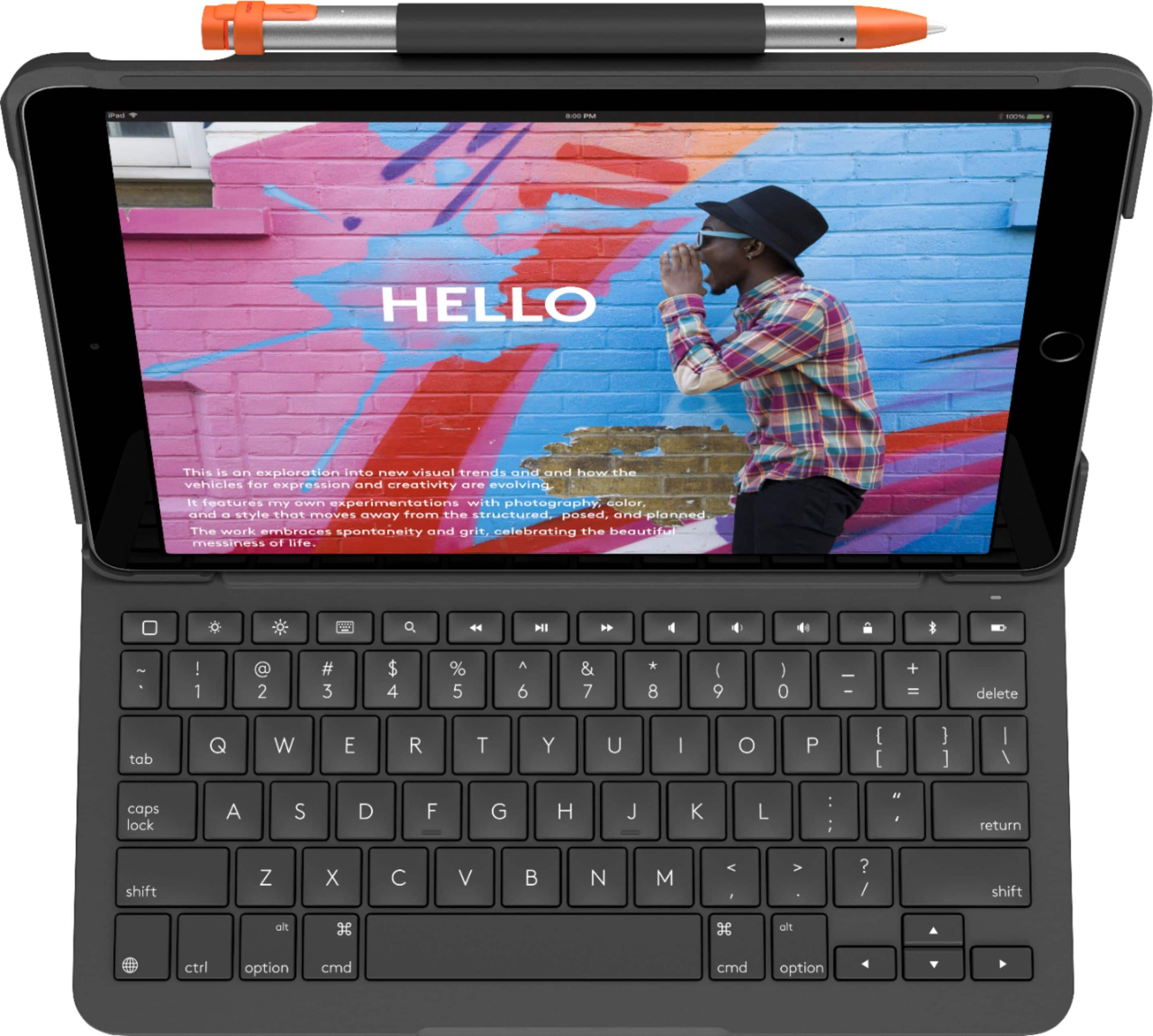 Logitech Slim Folio Keyboard Folio for Apple iPad (7th, 8th & 9th Graphite 920-009473 - Best Buy