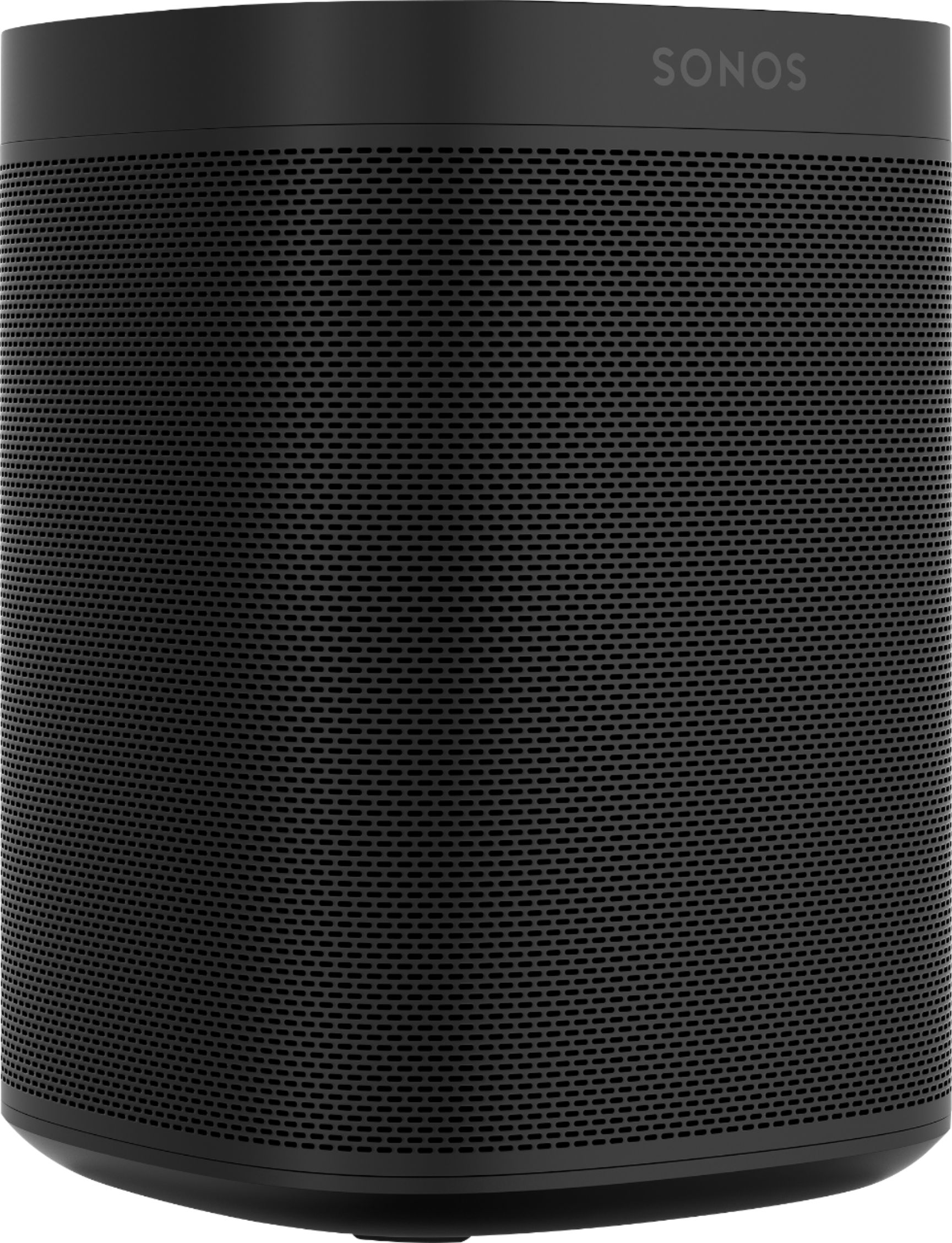 Angle View: Sonos - Geek Squad Certified Refurbished One (Gen2) Wireless Smart Speaker with Amazon Alexa Voice Assistant - Black