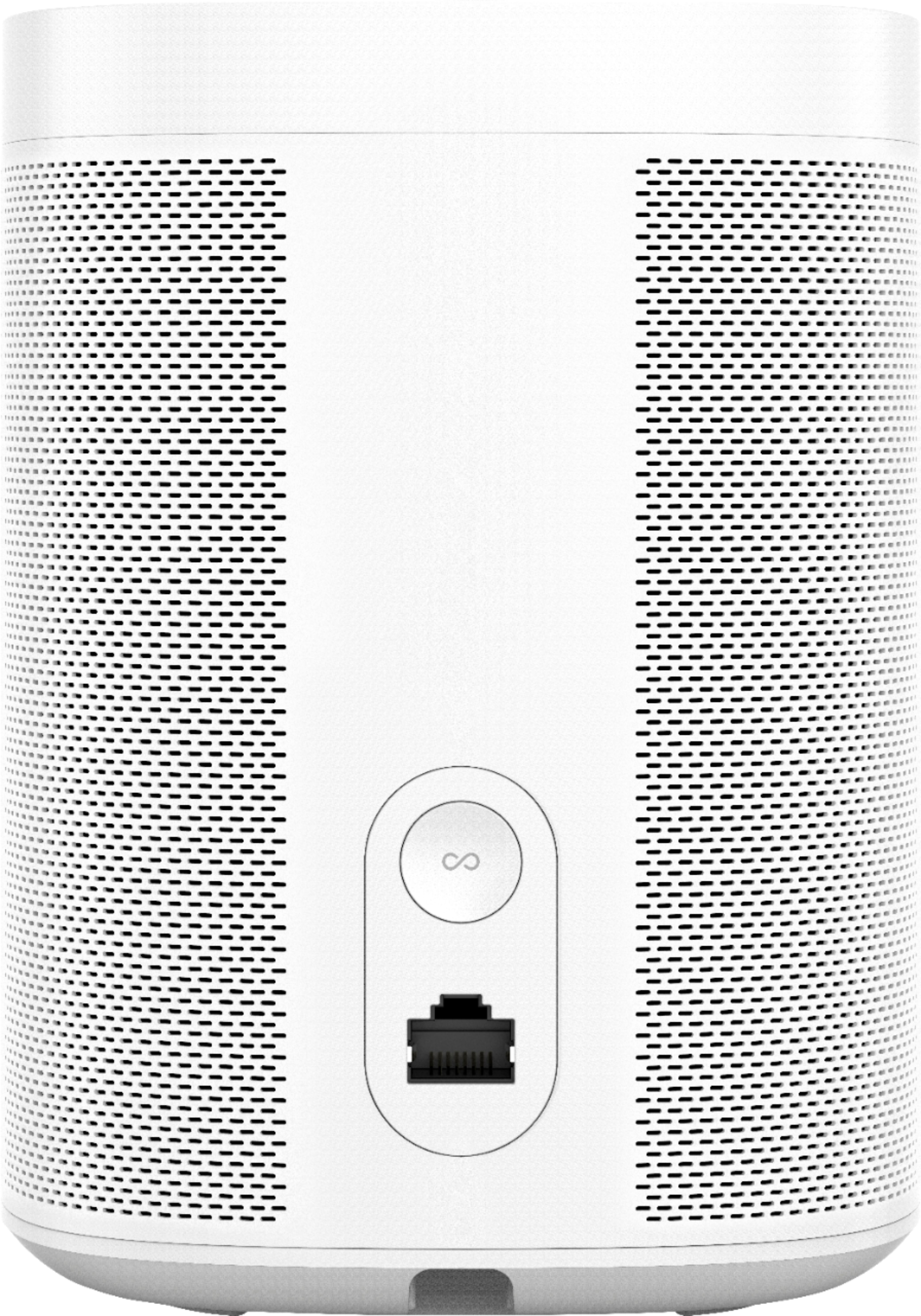 Back View: Sonos - Geek Squad Certified Refurbished One SL Wireless Smart Speaker - White