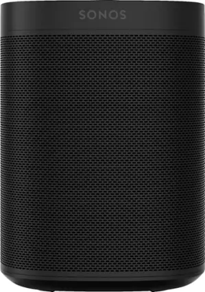 Front. Sonos - Geek Squad Certified Refurbished One SL Wireless Smart Speaker - Black.