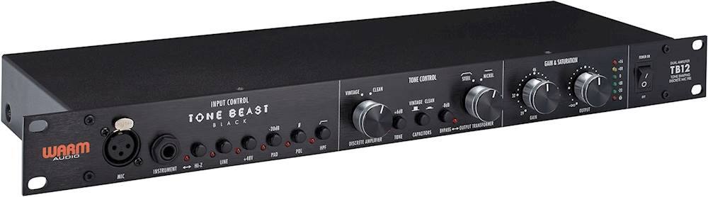 Angle. Warm Audio - Tone Beast Microphone Preamplifier - Black.
