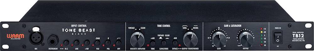 Front. Warm Audio - Tone Beast Microphone Preamplifier - Black.