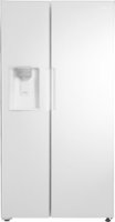 Insignia™ - 26 5/16 Cu. Ft. Side-by-Side Refrigerator - White - Front_Zoom