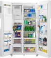 Alt View Zoom 1. Insignia™ - 26 5/16 Cu. Ft. Side-by-Side Refrigerator - White.