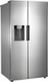 Angle Zoom. Insignia™ - 26 5/16 Cu. Ft. Side-by-Side Refrigerator - Stainless steel.