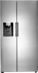 Insignia™ - 26 5/16 Cu. Ft. Side-by-Side Refrigerator - Stainless steel - Front_Zoom