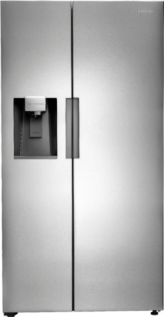 Front Zoom. Insignia™ - 26 5/16 Cu. Ft. Side-by-Side Refrigerator - Stainless steel.